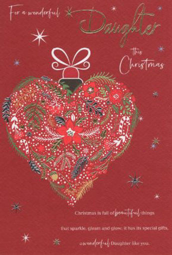 Picture of WONDERFUL DAUGHTER CHRISTMAS CARD